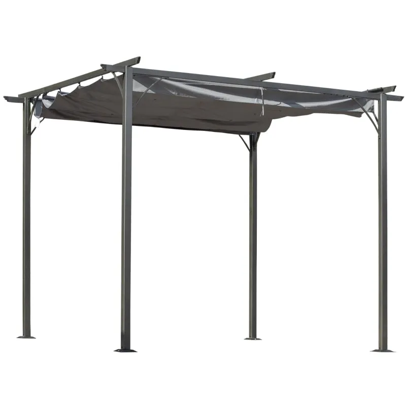 10' Outdoor Pergola Garden Gazebo - Gray