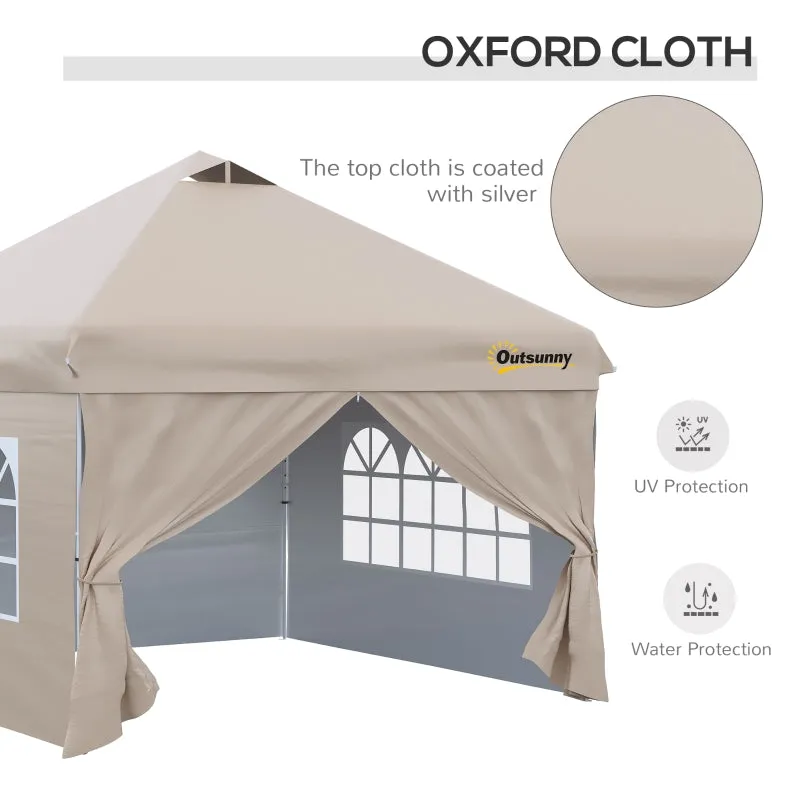 10' x 10' Pop Up Canopy Tent - Beige