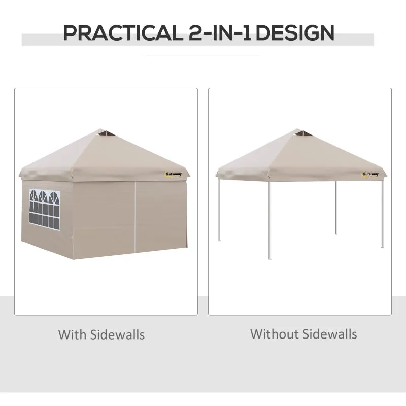 10' x 10' Pop Up Canopy Tent - Beige