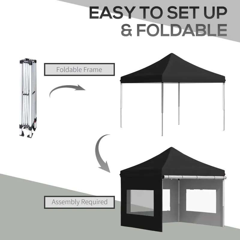 10' x 10' Pop Up Canopy Tent - Black