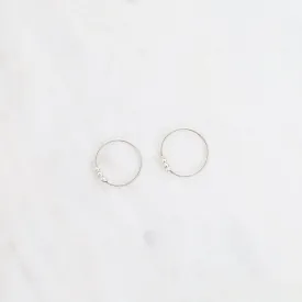 10mm Silver Sleeper Hoops with Coil