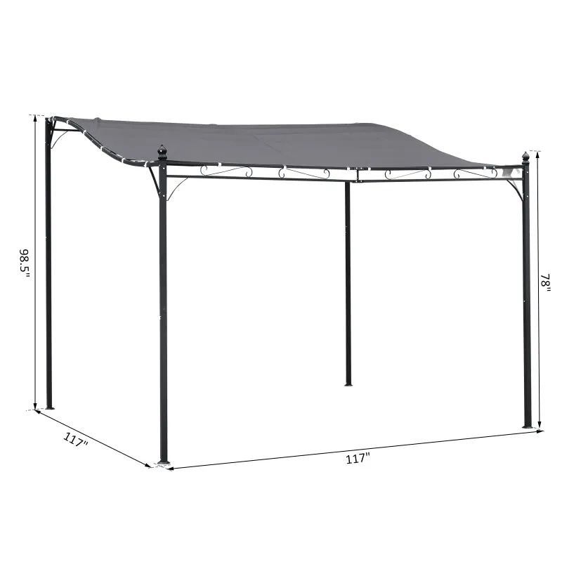 10x10ft Garden Pergola Canopy - Gray