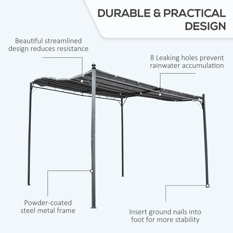 10x10ft Garden Pergola Canopy - Gray