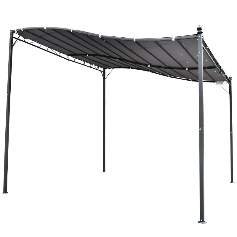 10x10ft Garden Pergola Canopy - Gray