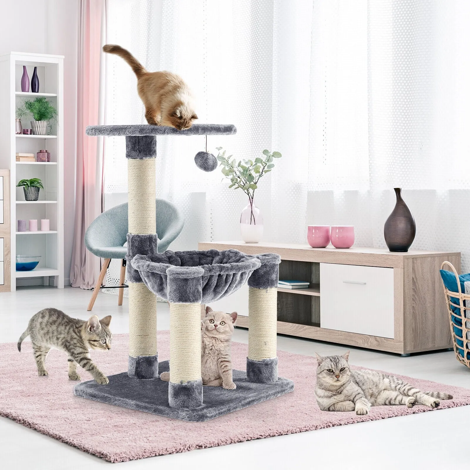 25" Multi-level Cat Tree - Gray