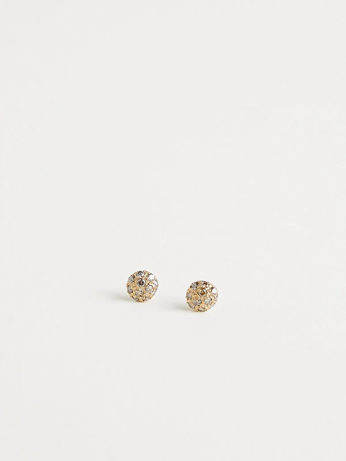 3043 Earrings in 14k Yellow Gold with 22 Brown Diamonds