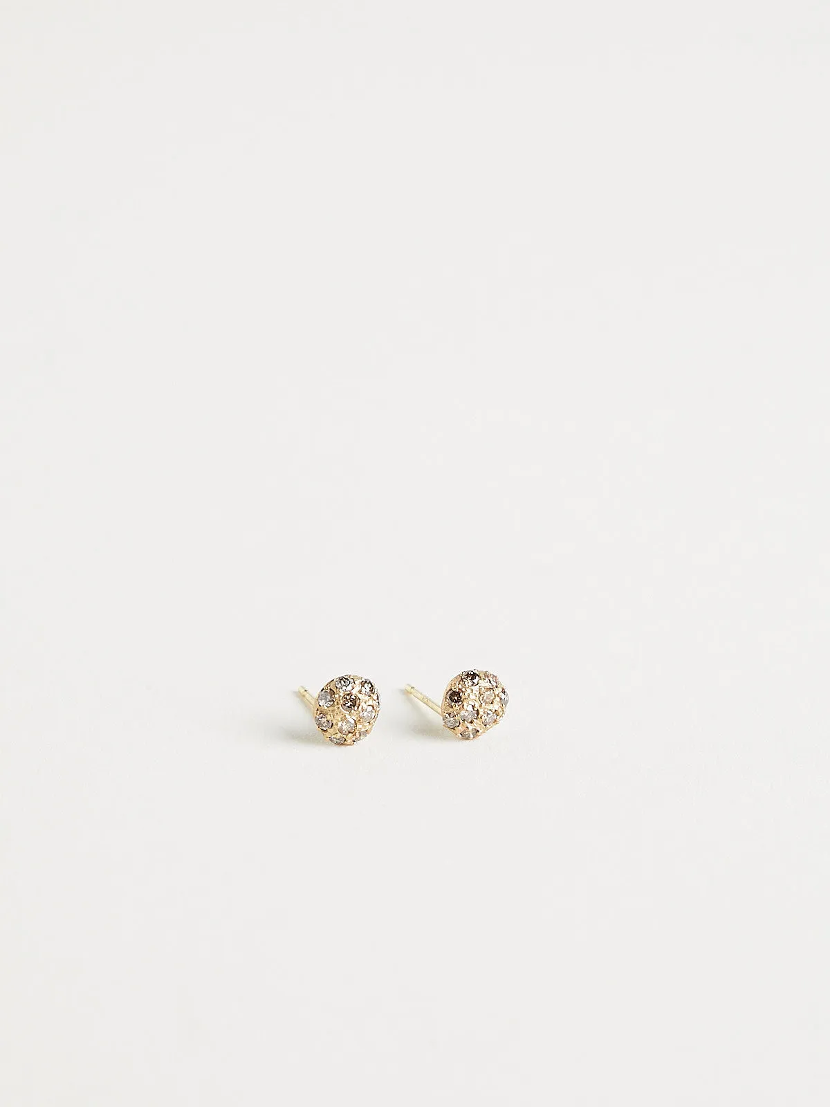 3043 Earrings in 14k Yellow Gold with 22 Brown Diamonds