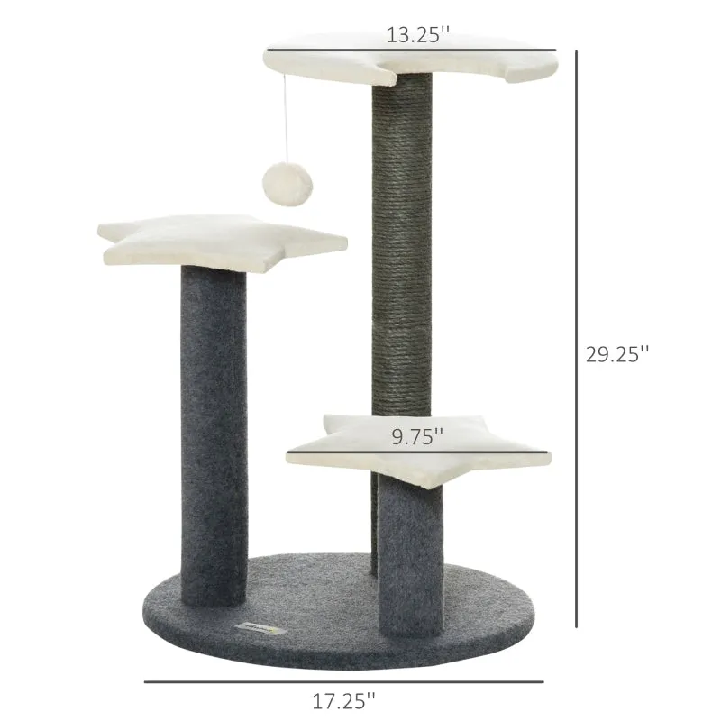 30" Cat Tree Activity Center - Gray