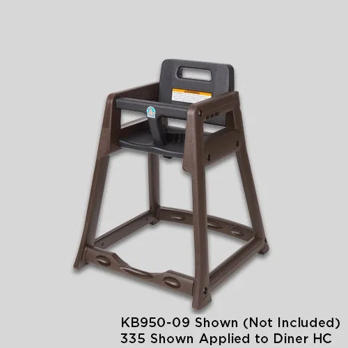 335 - FRONT LABEL for KB327 BoosterChair and KB950 Diner High Chair