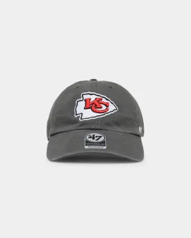 47 Brand Kansas City Chiefs 47 Clean Up Strapback Charcoal