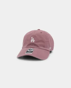 47 Brand Los Angeles Dodgers Base Runner Clean Up Strapback Mauve