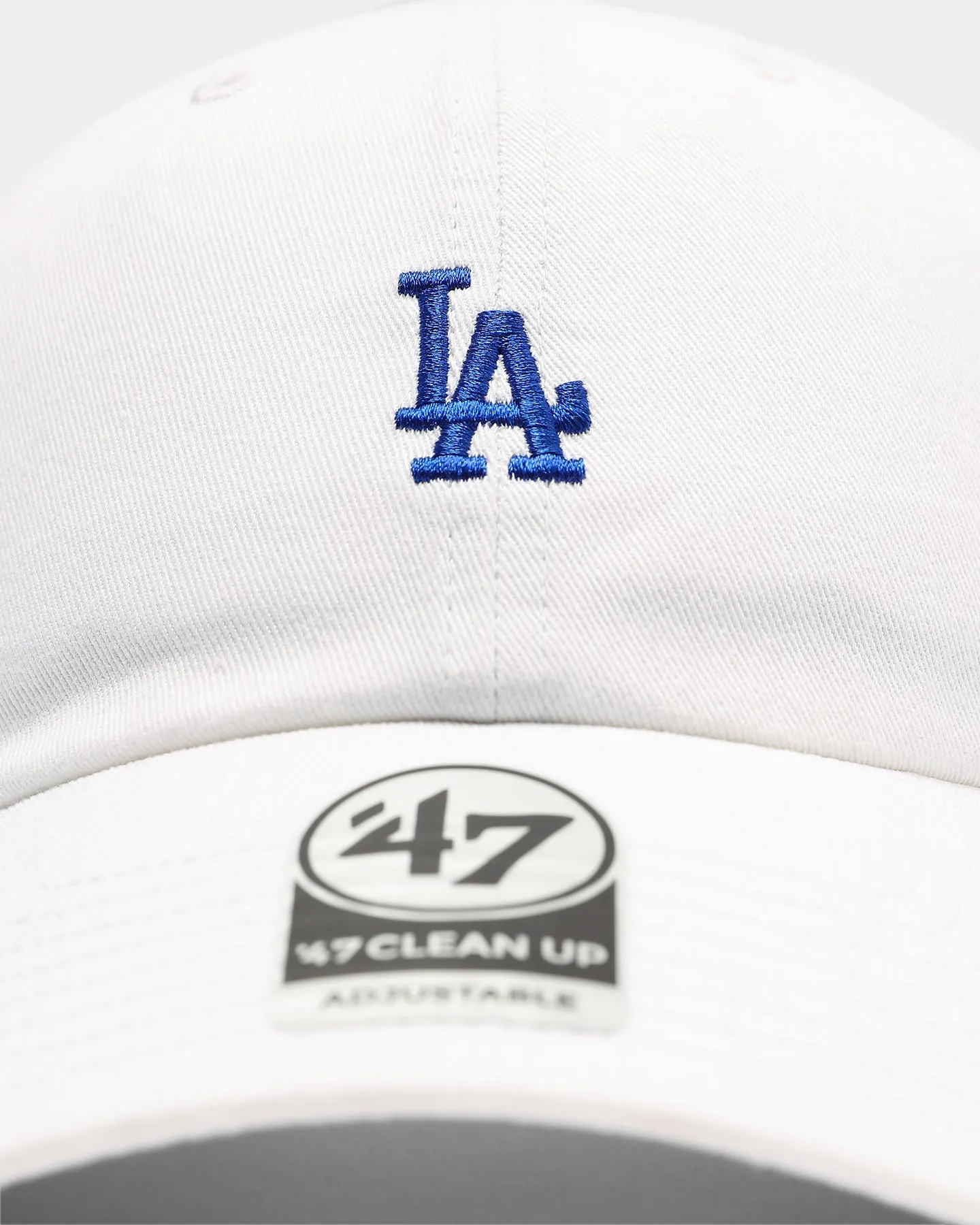 47 Brand Los Angeles Dodgers Clean Up Strapback White