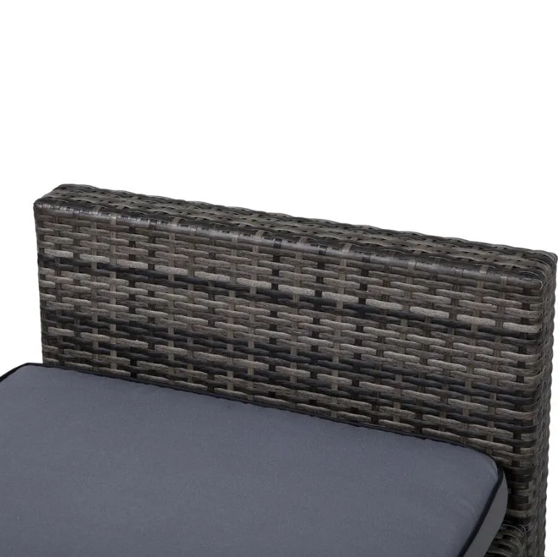 4pc Outdoor Rattan Wicker Sofa Set - Gray