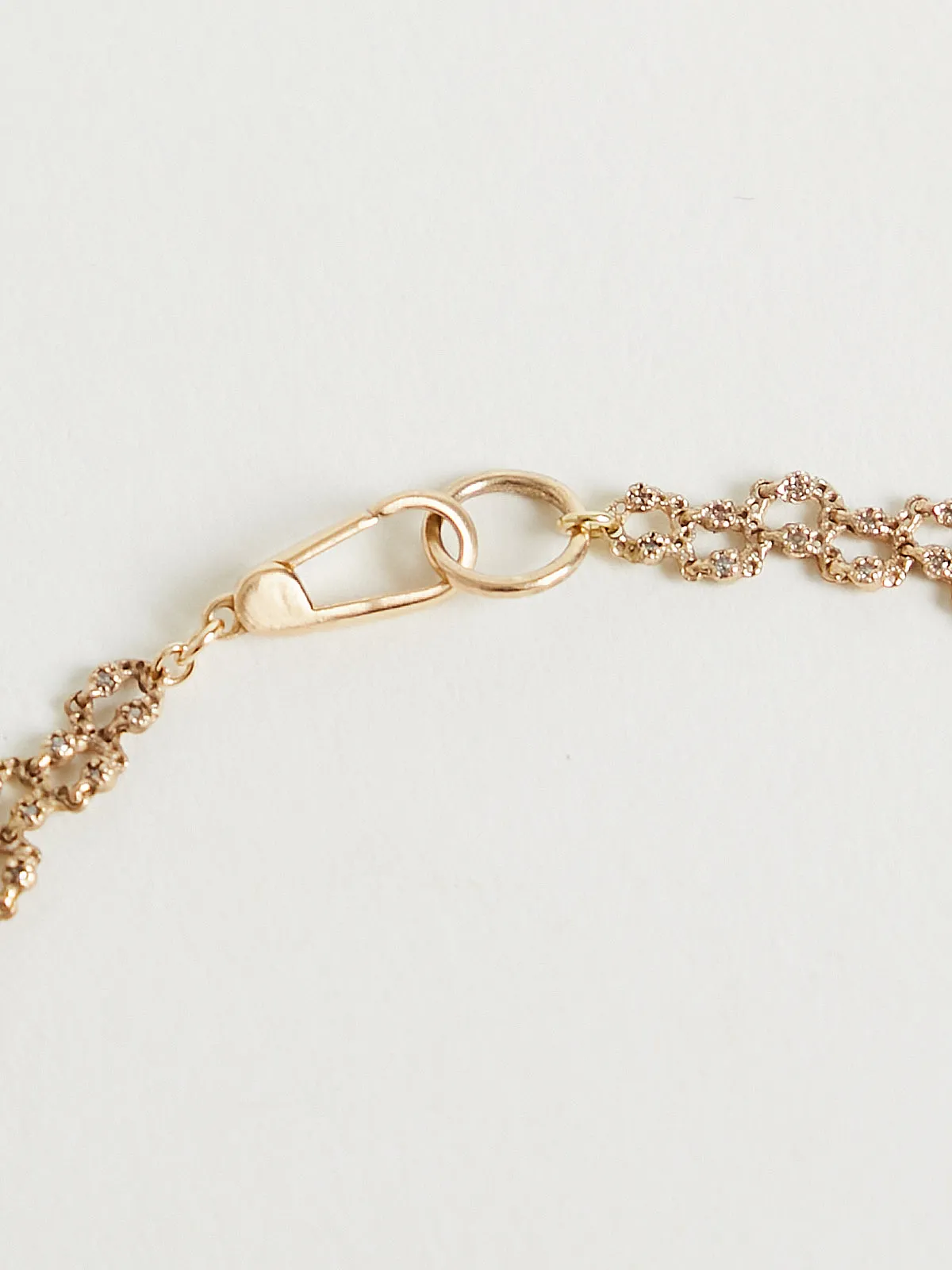 574 Bracelet in 14k Yellow Gold with 112 Brown Diamonds