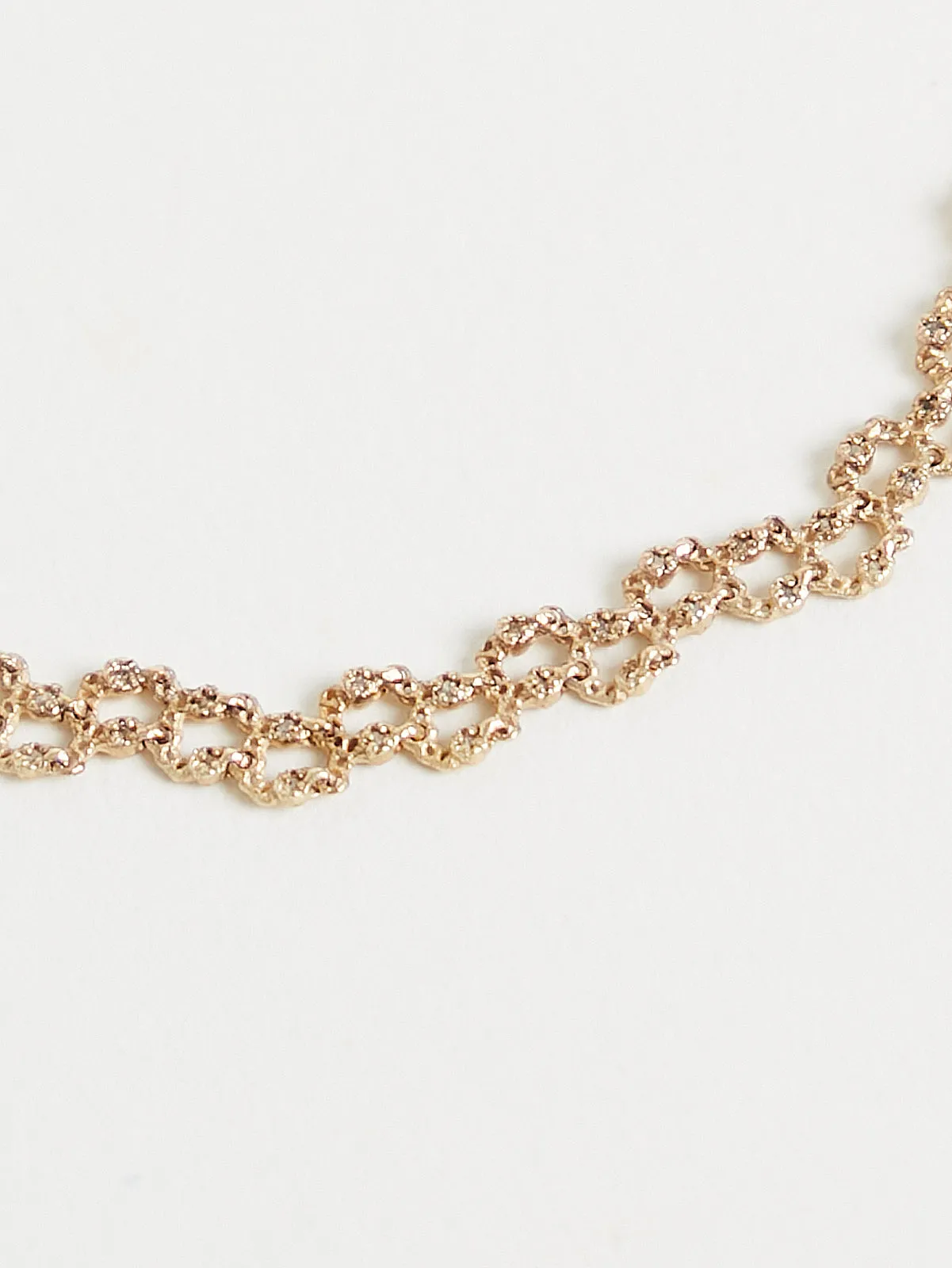 574 Bracelet in 14k Yellow Gold with 112 Brown Diamonds