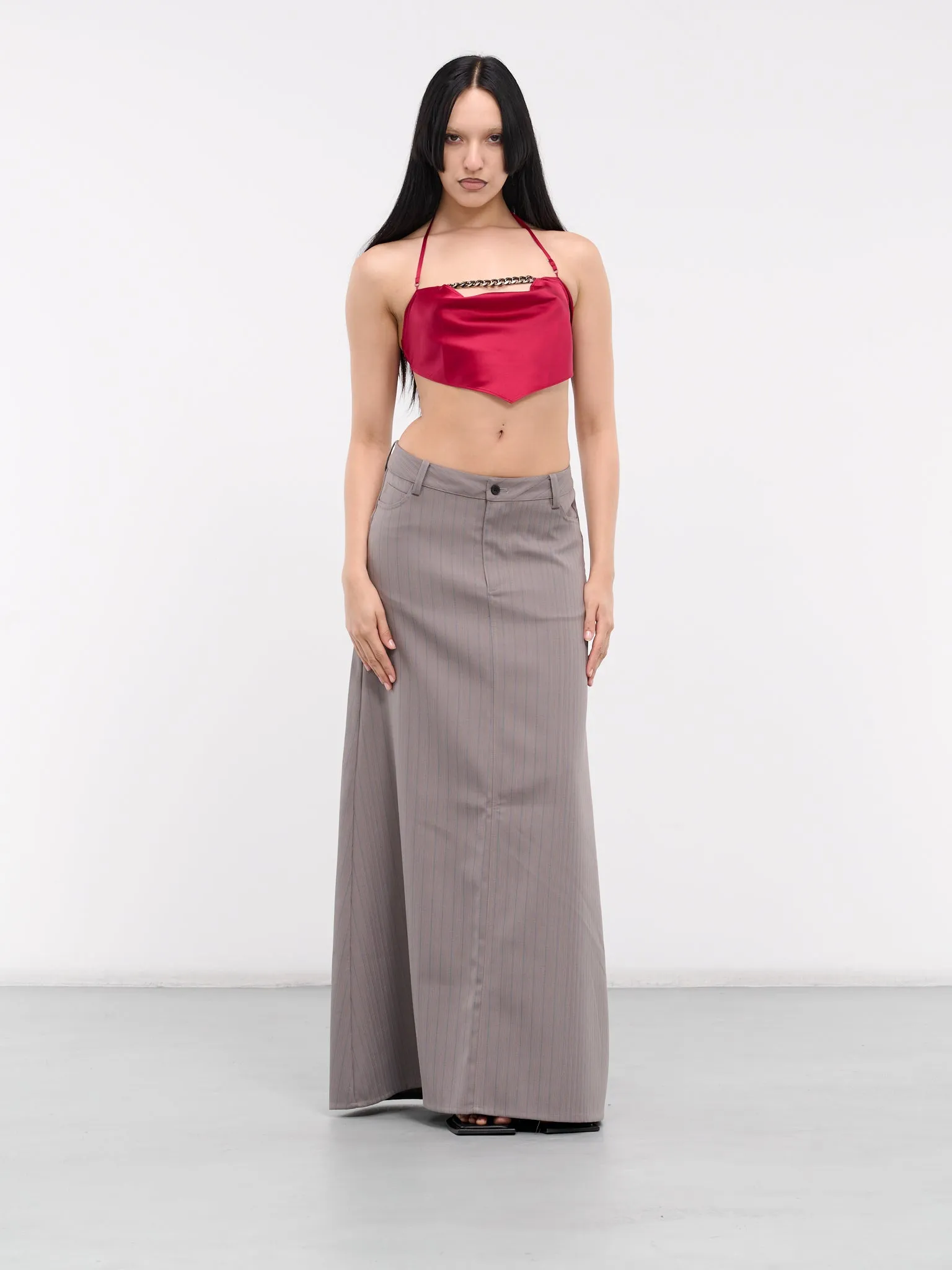 A-Shape Long Skirt (SK-14GR-GREY)