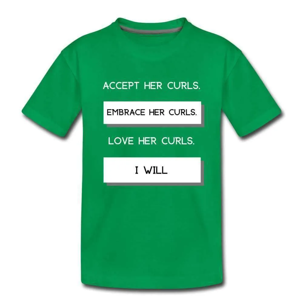 Accept Her Curls Toddler Boys T-Shirt