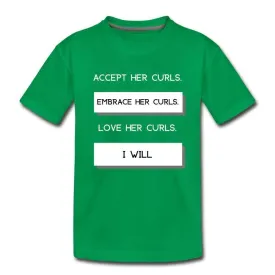 Accept Her Curls Toddler Boys T-Shirt