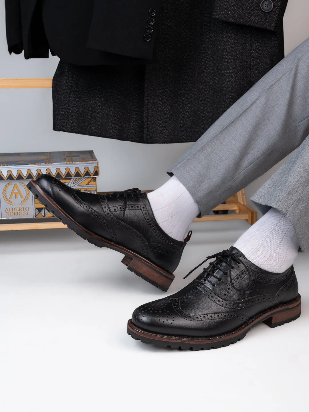 Alberto Torresi Latest Brogue Shoes With Padded Insole