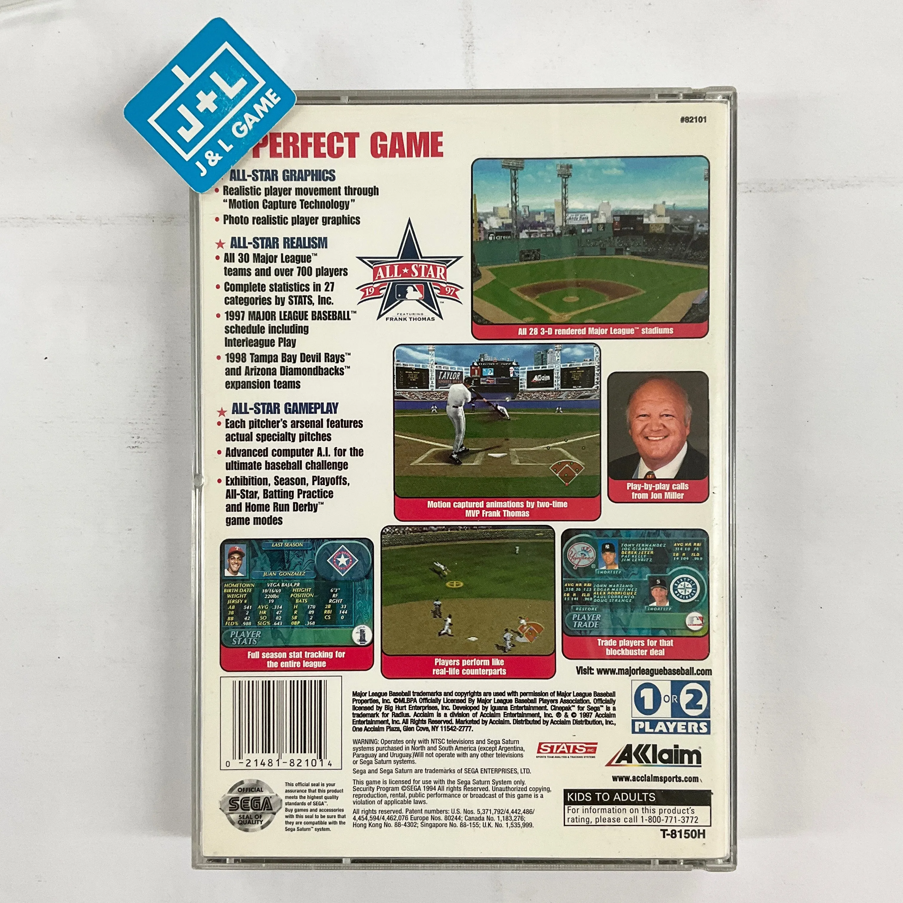 All-Star Baseball '97 Featuring Frank Thomas - (SS) SEGA Saturn [Pre-Owned]