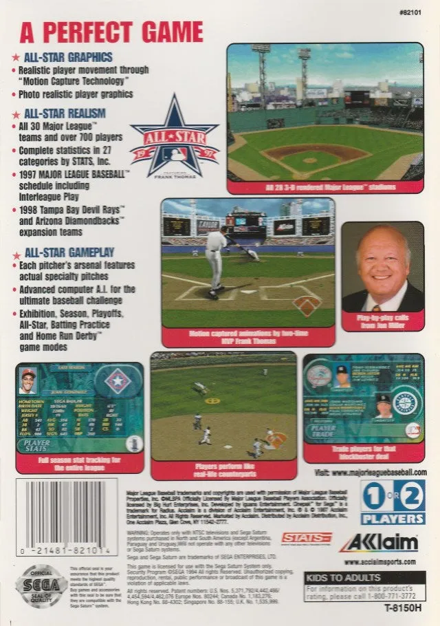 All-Star Baseball '97 Featuring Frank Thomas - (SS) SEGA Saturn [Pre-Owned]