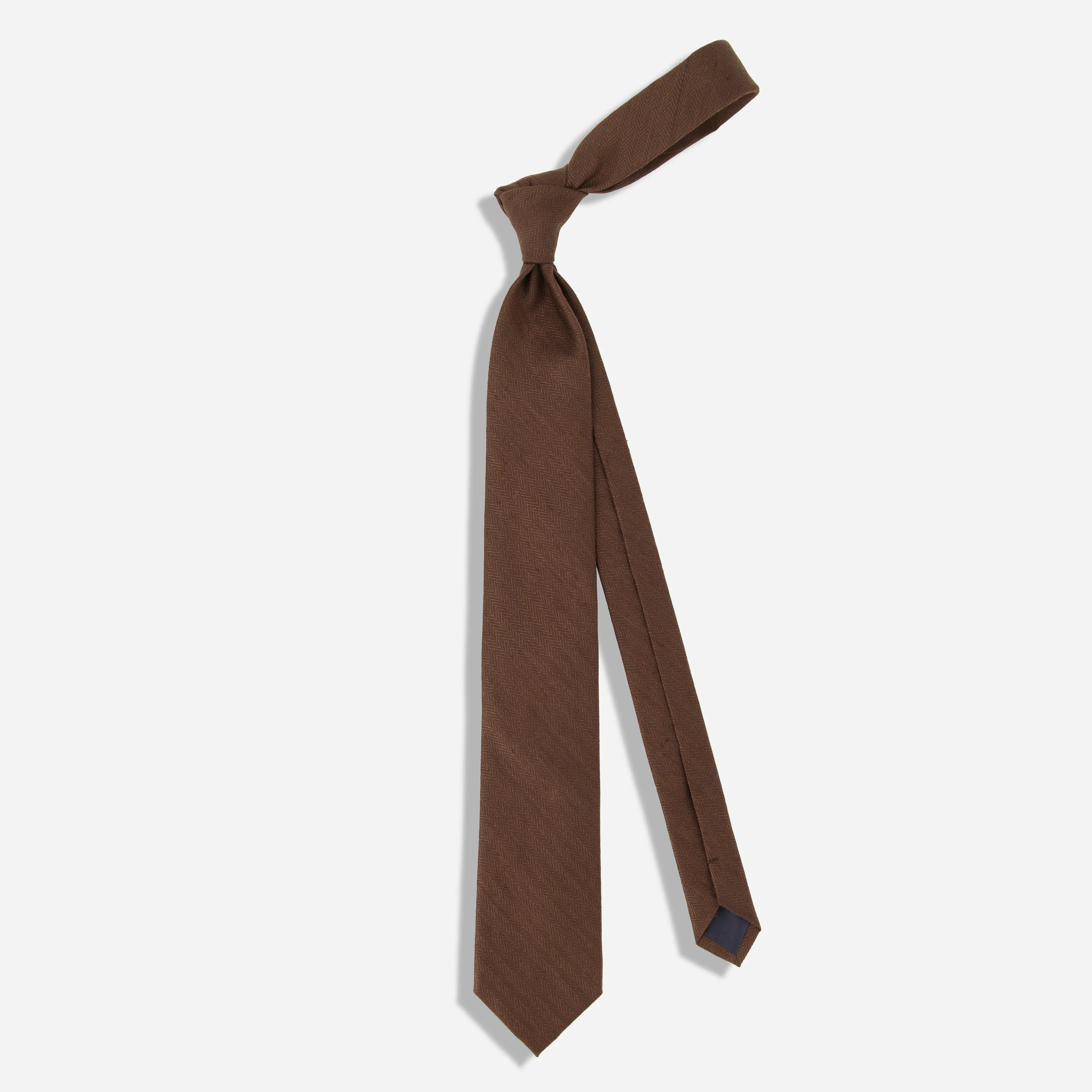 Alleavitch Herringbone Chocolate Brown Tie