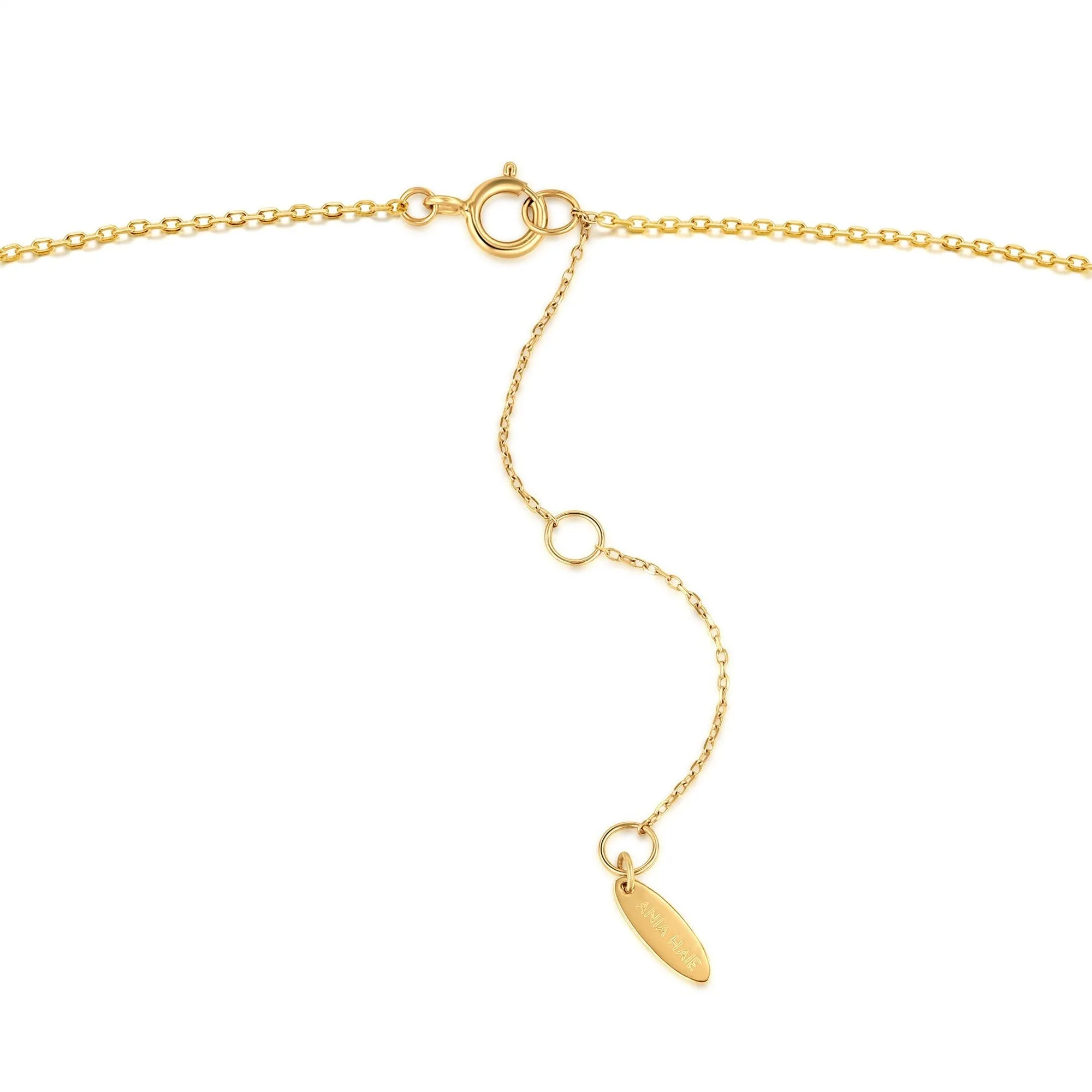 Ania Haie 14kt Gold Natural Diamond Key Necklace