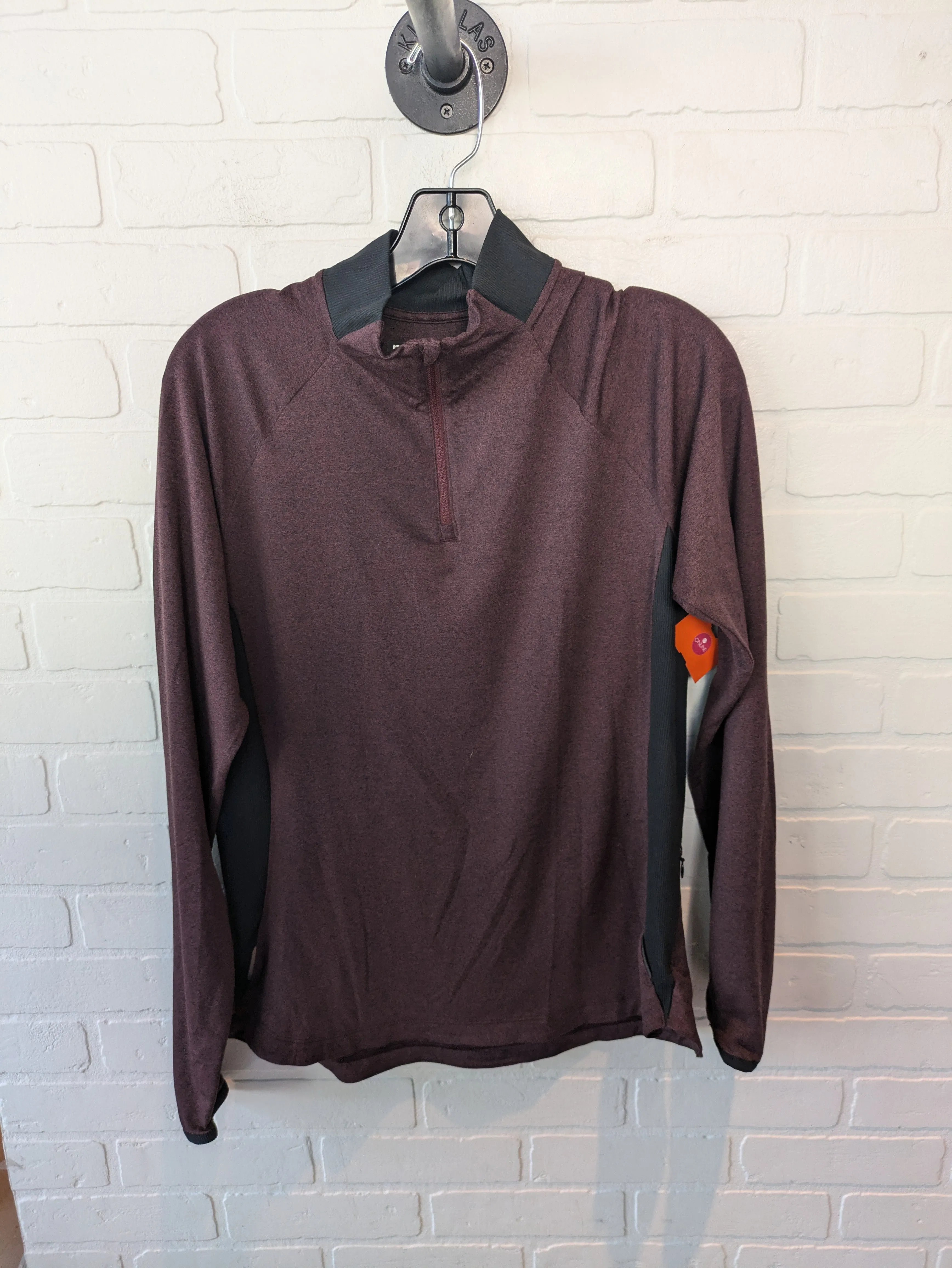 Athletic Top Long Sleeve Collar By Rei In Brown, Size: L