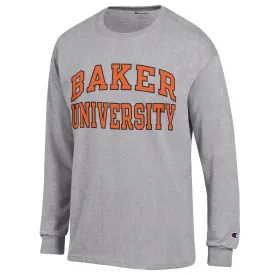 Baker University Arched Long Sleeve Tee/Oxford