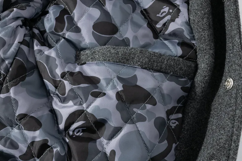 BAPE x Undefeated Varisty Jacket Black/Gray