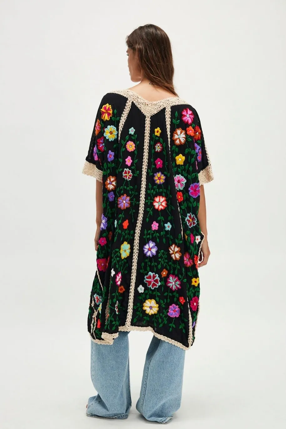 BELLA FLOR EMBROIDERED KAFTAN