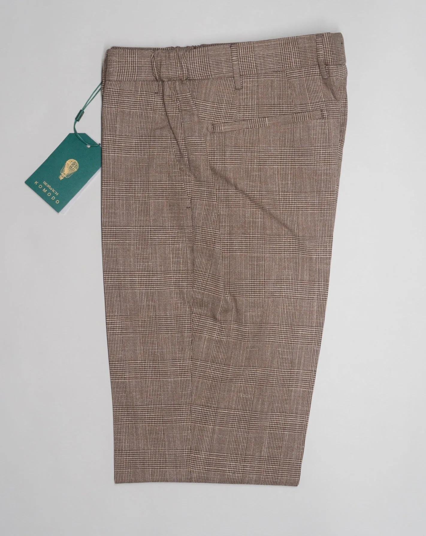 Berwich Morello Elax Cotton Stretch Trousers / Light Brown