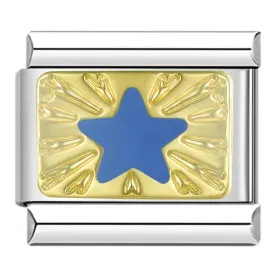 Blue Star on Gold