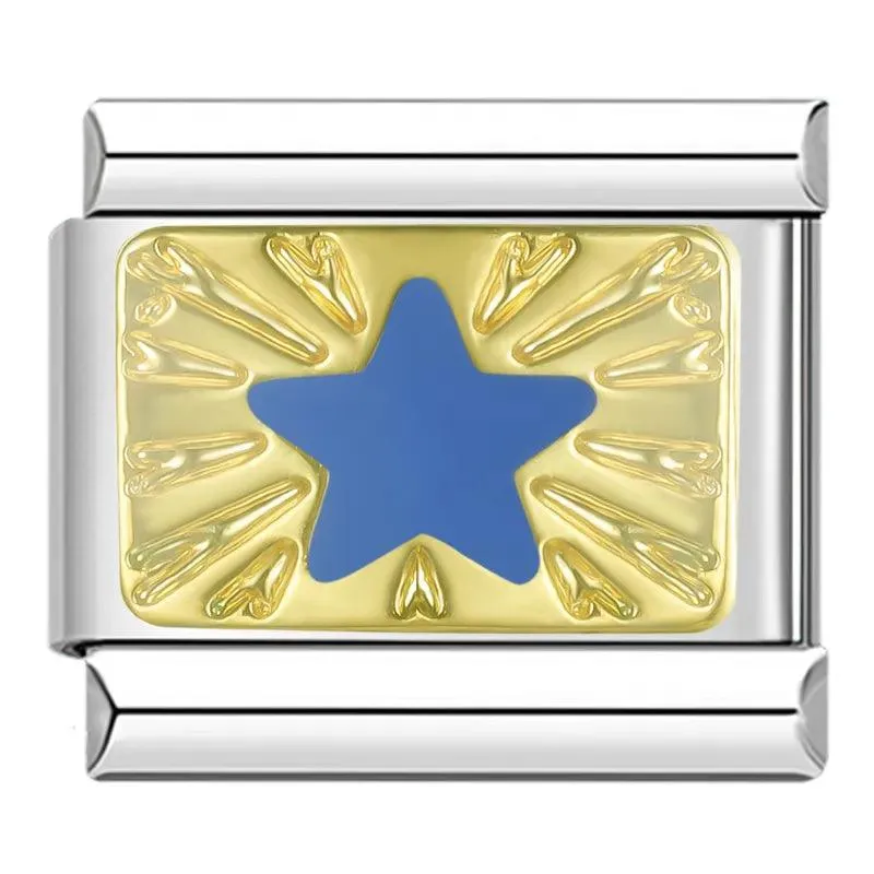 Blue Star on Gold