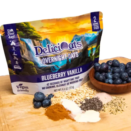 Blueberry Vanilla Overnight Oats by DeliciOats™