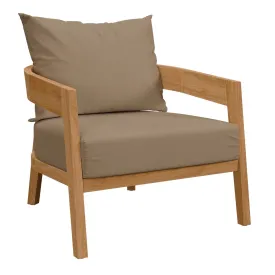 Brisbane Teak Wood Outdoor Patio Armchair By Modway - EEI-5602 - Natural Light Brown