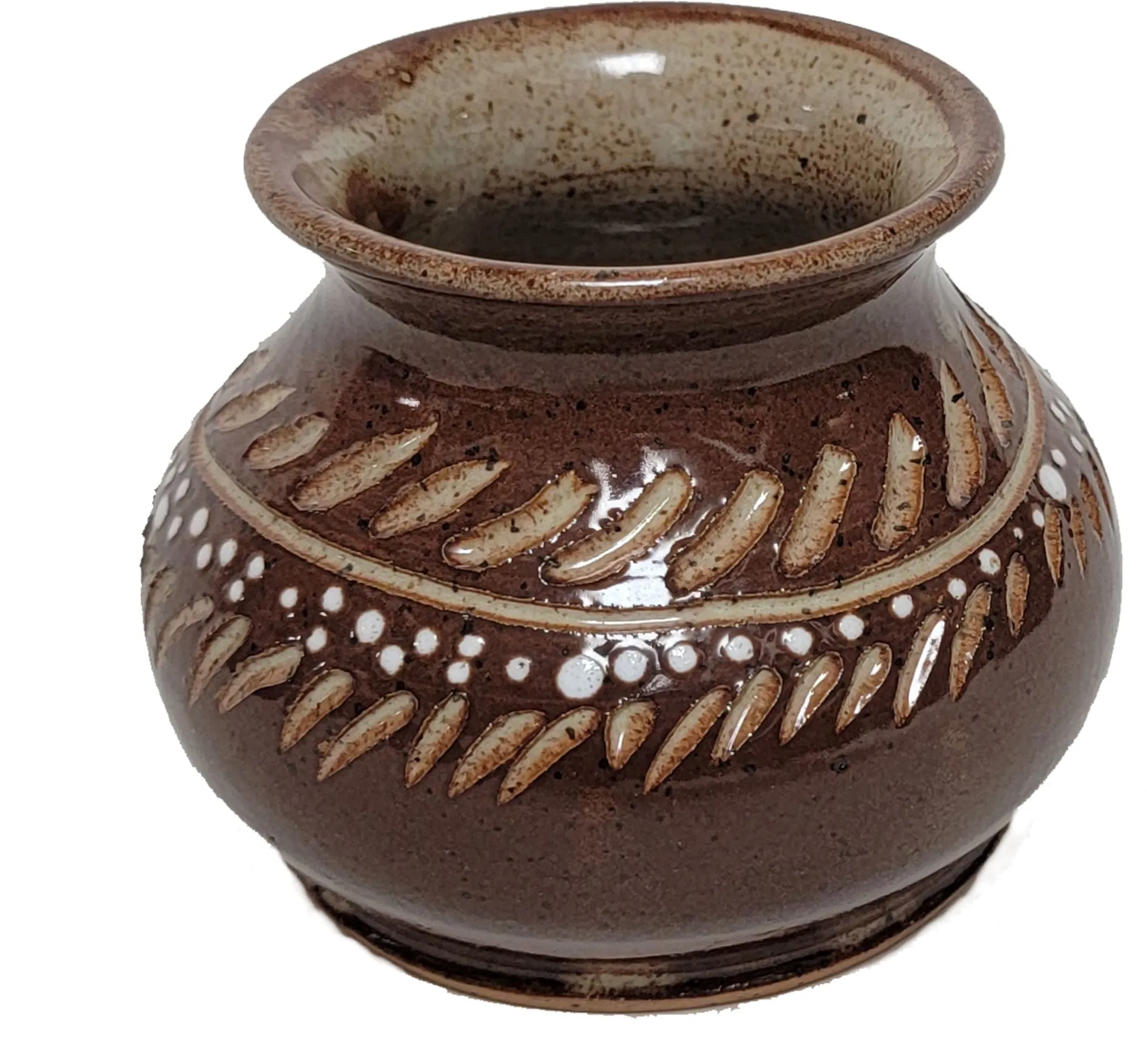 Brown S-curve vase