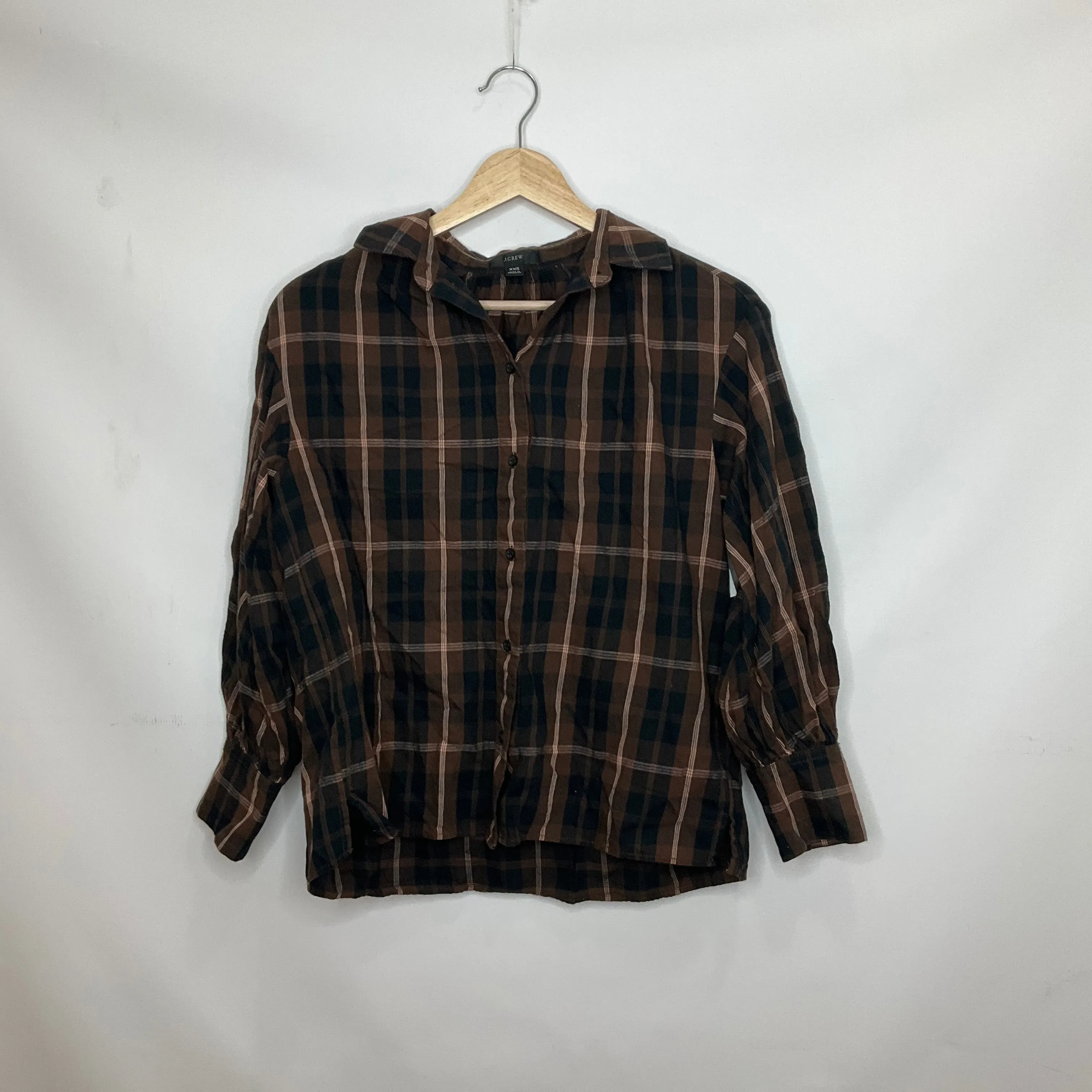 Brown Top Long Sleeve J. Crew, Size Xxs