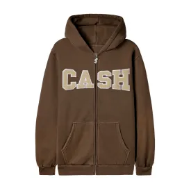 Cash Only Campus Zip-Thru Hood - Brown