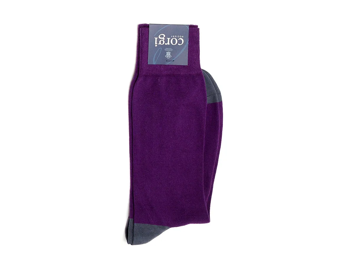 Charles Plain Socks Purple