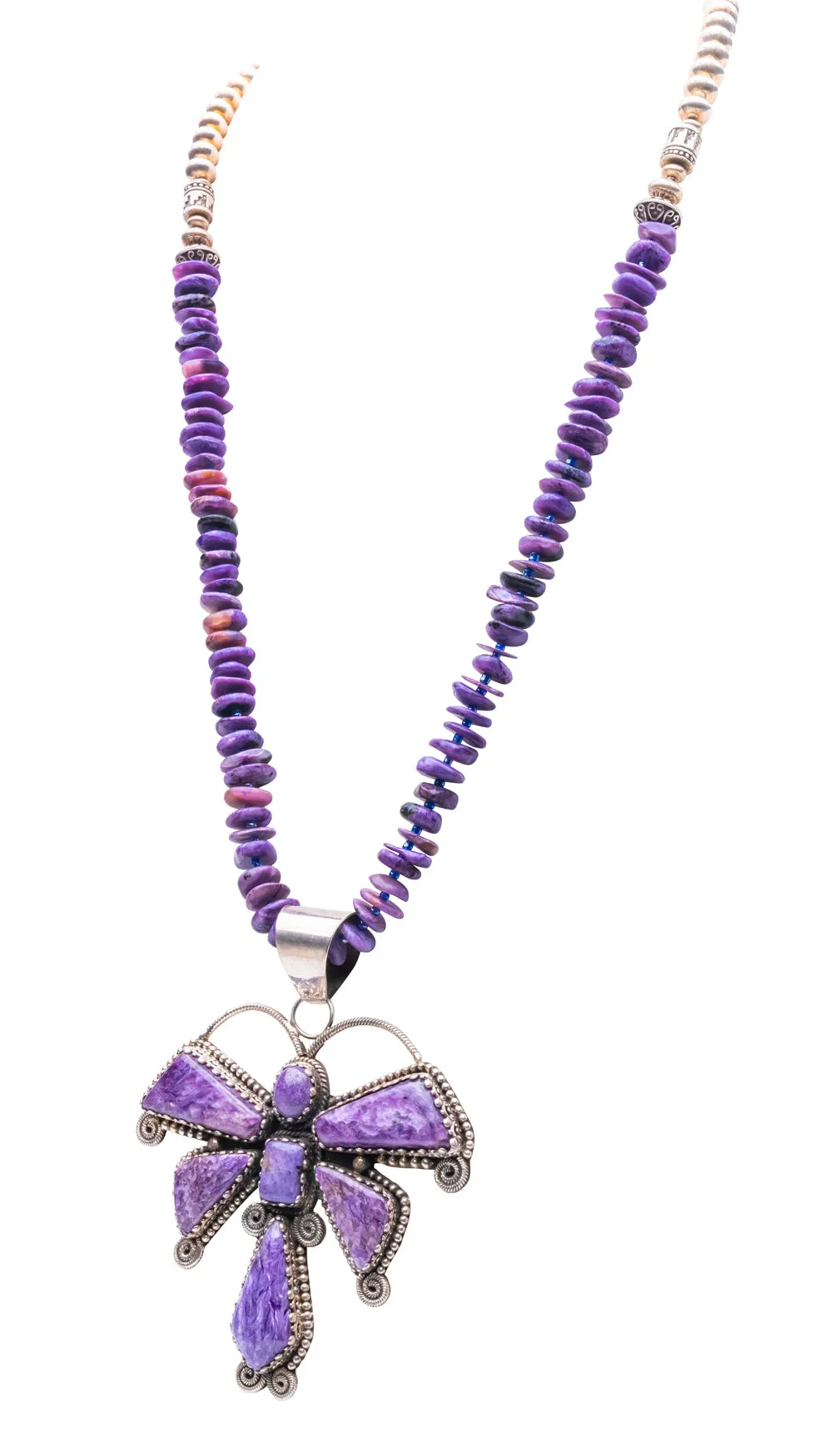 Charoite Dragonfly Necklace | Hemerson Brown