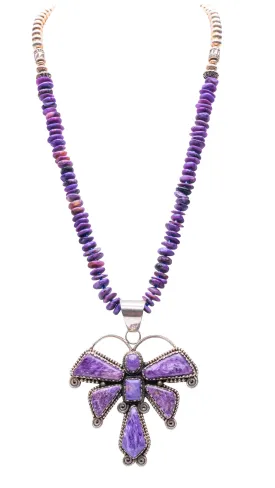 Charoite Dragonfly Necklace | Hemerson Brown