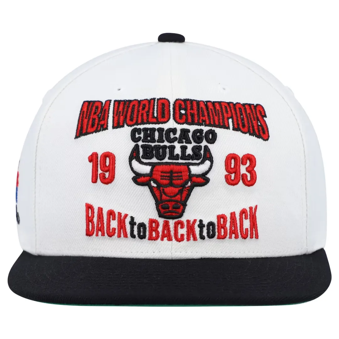 Chicago Bulls NBA 3peat '93 World Champions Snapback