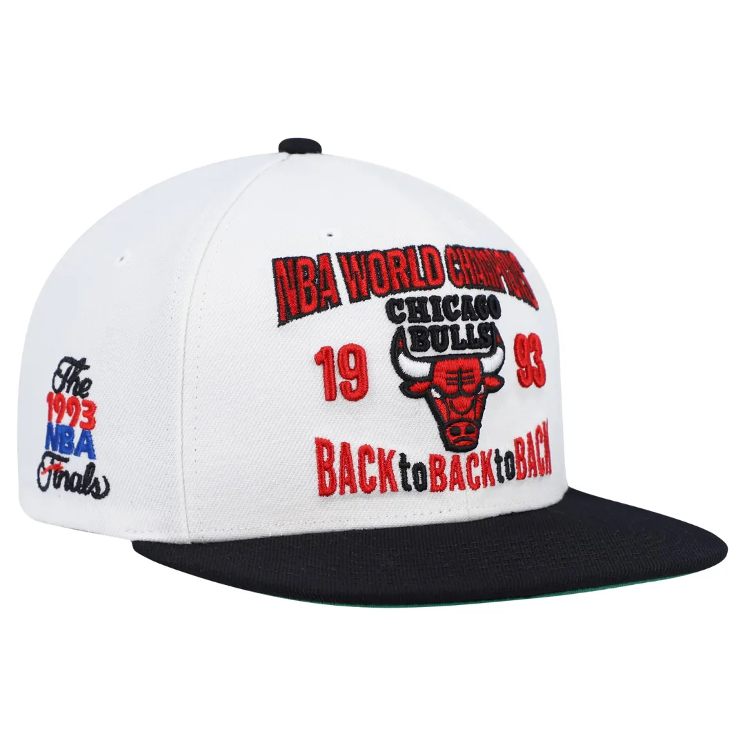 Chicago Bulls NBA 3peat '93 World Champions Snapback