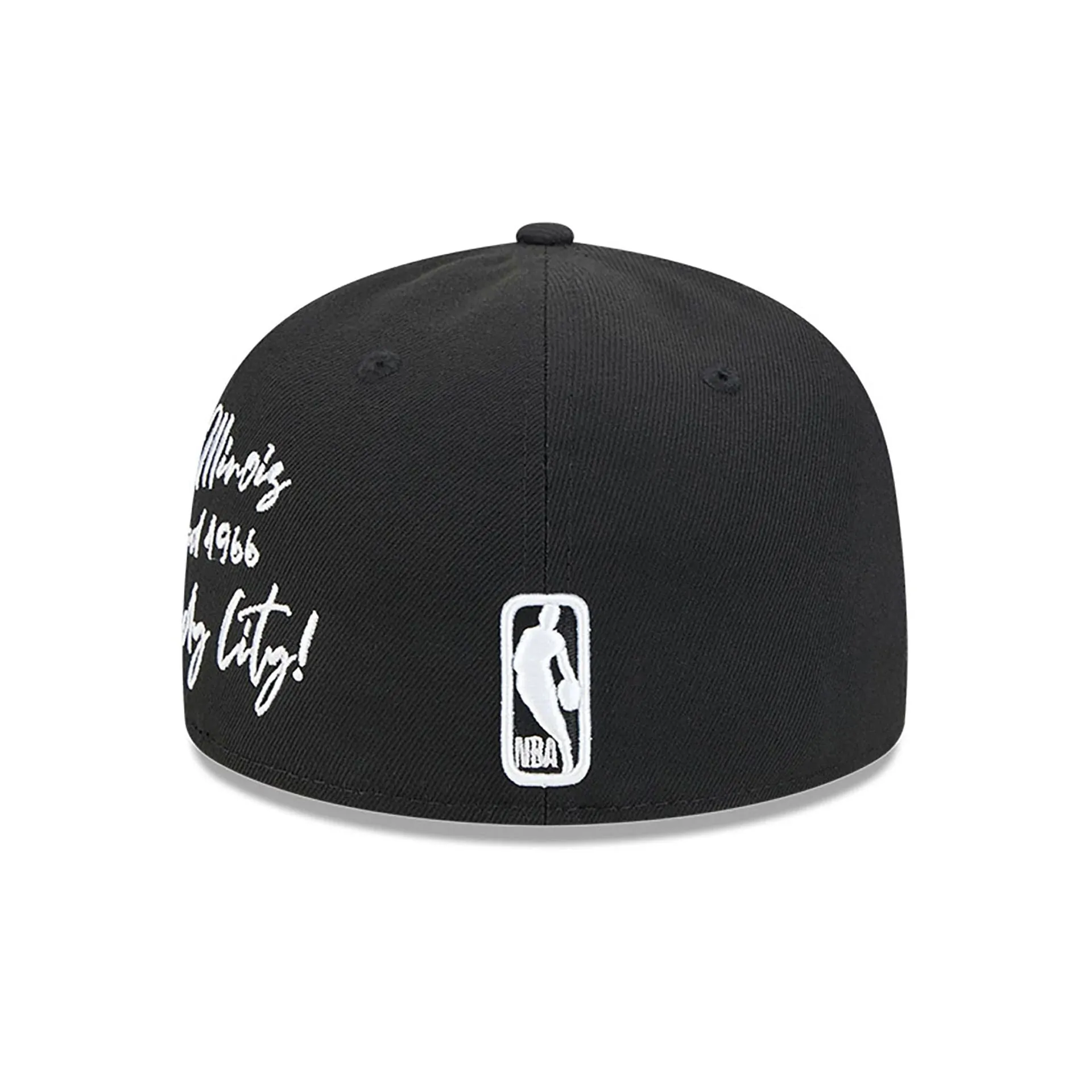 59FIFTY Fitted Cap in Black - Chicago Bulls Team Verbiage Style