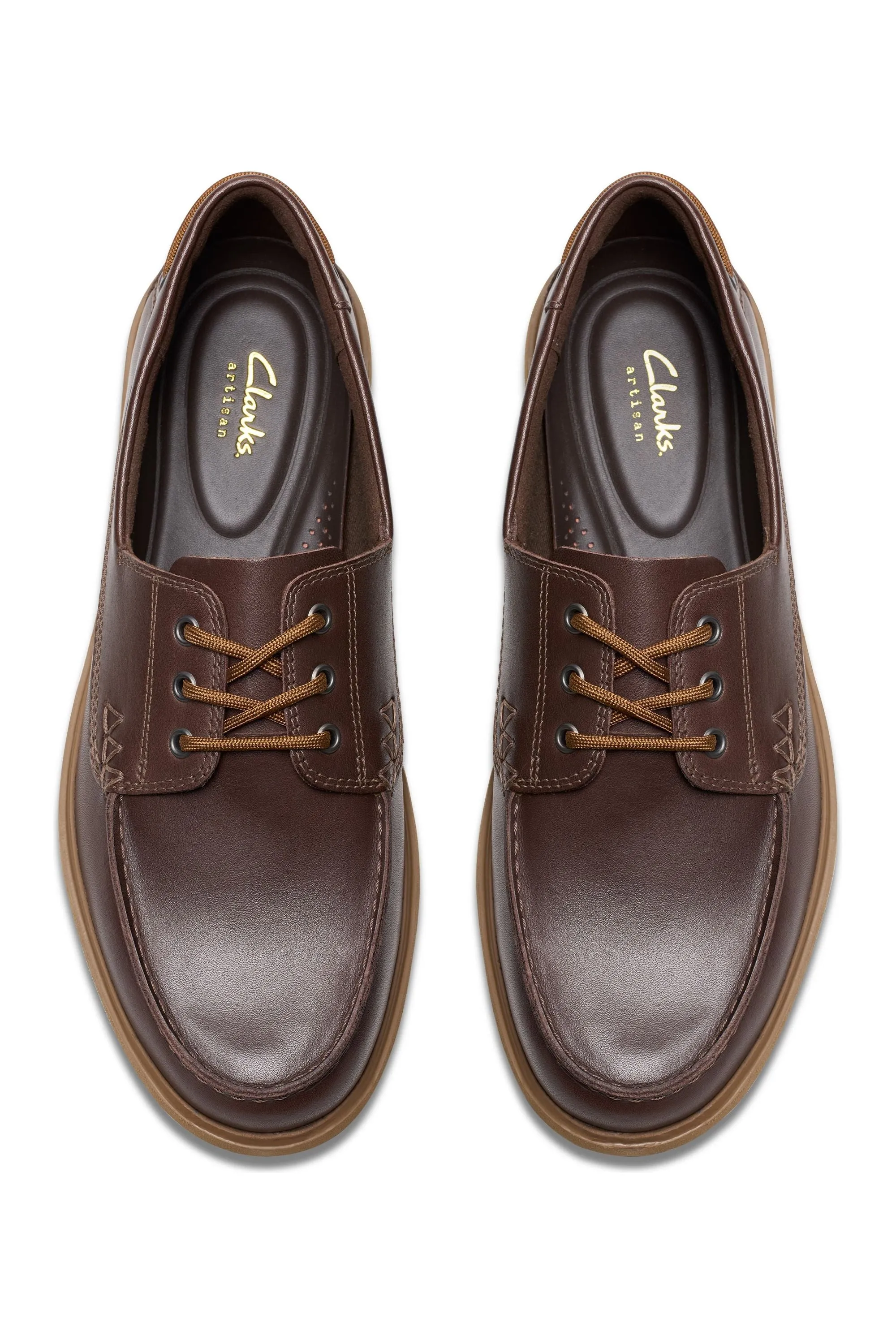 Clarks Bratton Boat in Dark Brown Leather