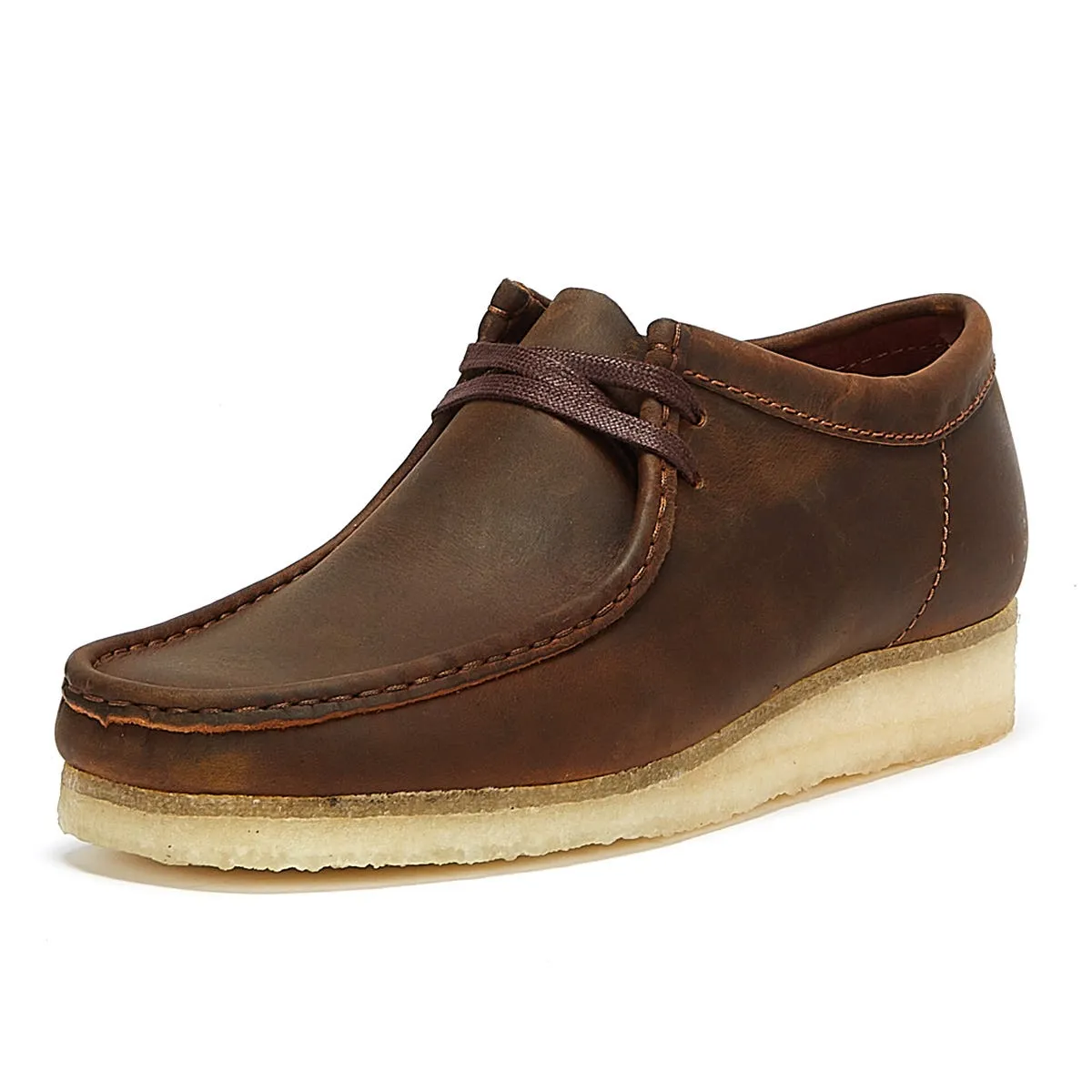 Clarks Originals Wallabee Leather Mens Brown Shoes