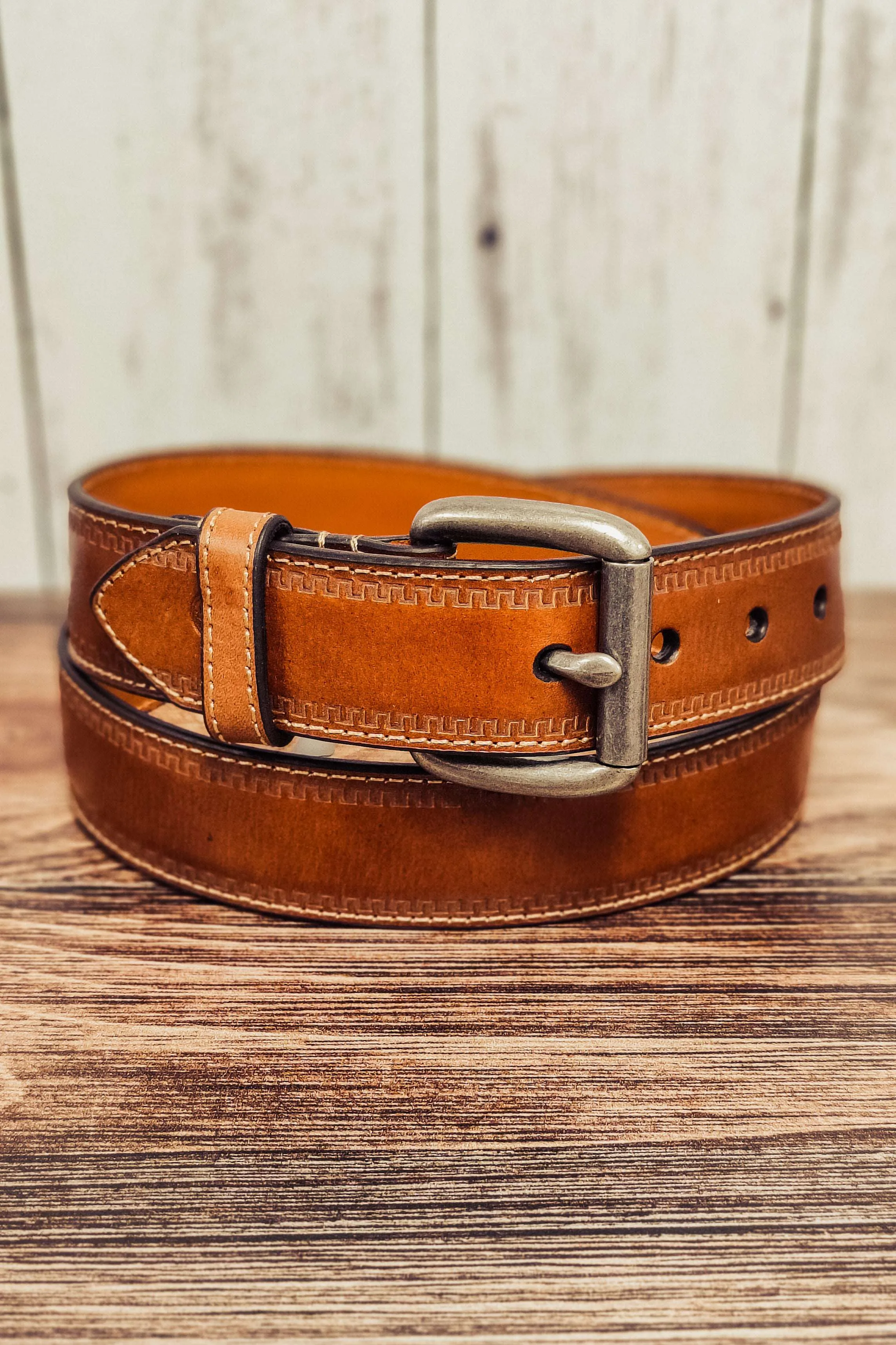 Classic Brown Leather Belt