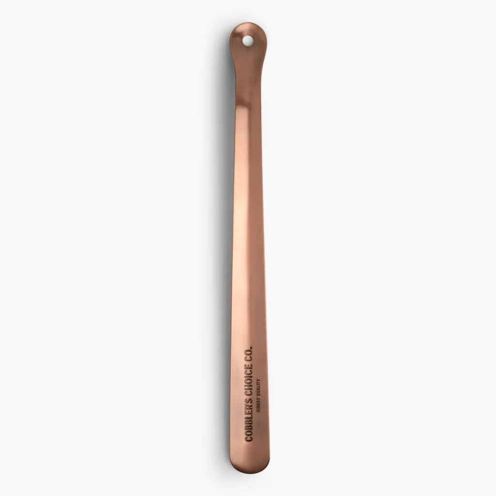 Cobbler's Choice 16" Metal Shoe Horn | Brushed Copper