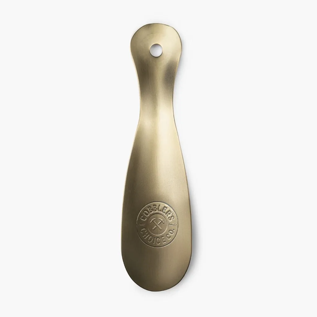 Cobbler's Choice Metal Shoe Horn | Brushed Brass